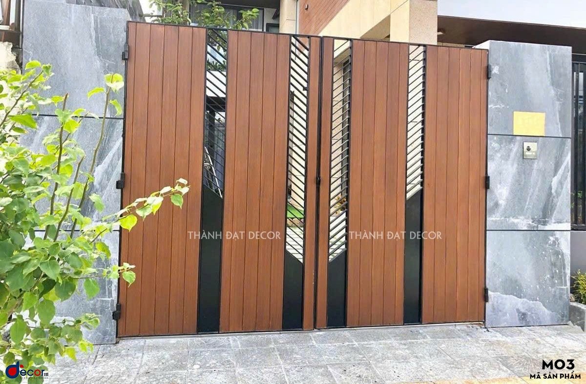Cổng decor phong cách hiện đại